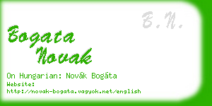 bogata novak business card