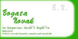 bogata novak business card